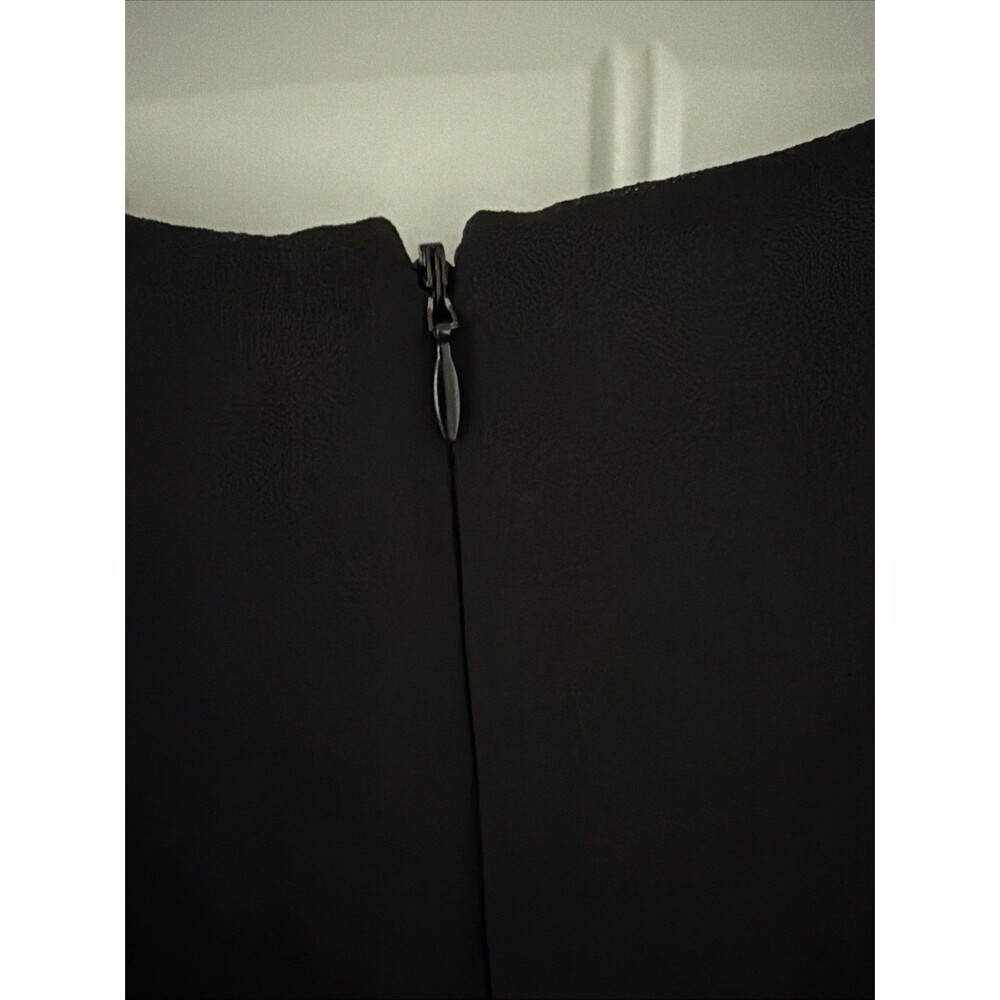 Lauren Ralph Lauren Women's Belted Fit & Flare Georgette Dress Rich Black 2 - Picture 11 of 12